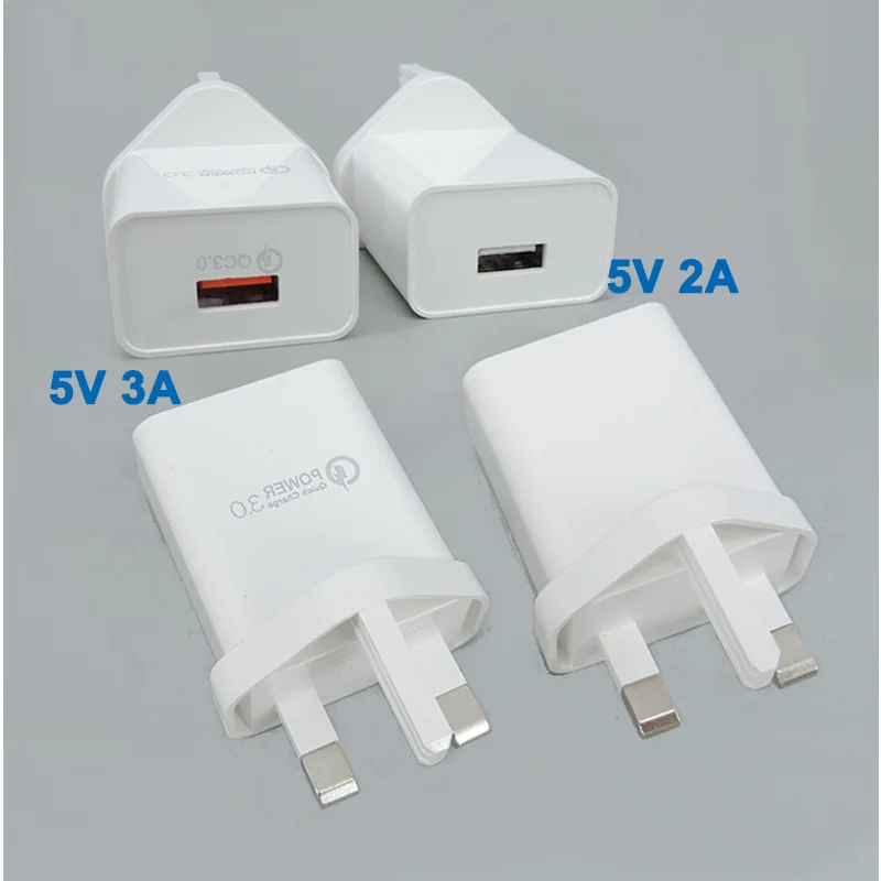 5V 2A 3A 2000MA 3000MA Charger UK Plug Power supply white AC TO DC Wall Adapter Power Outlet for phone k