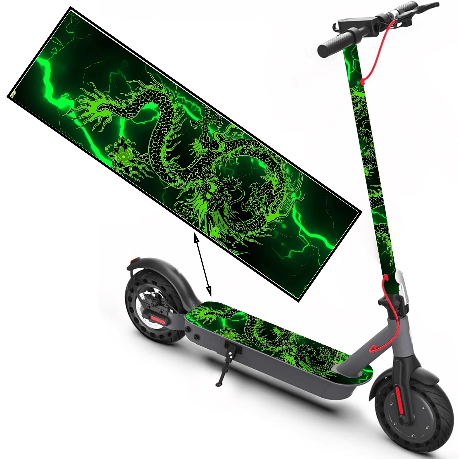 Trendy ghost dragon graffiti scooter stickers, skateboard stickers, scooter floor mat stickers, personalized cool skateboard