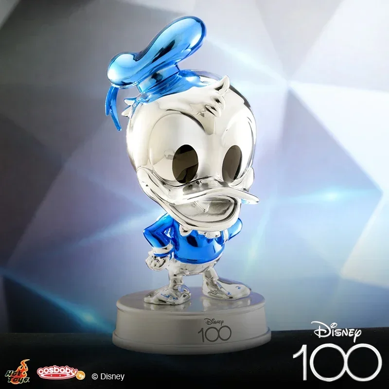 Genuine Disney 100th Anniversary Figure Daisy Vigny Stitch Donald Duck Collection Doll Desktop Decor Cartoon Anime Model Gift