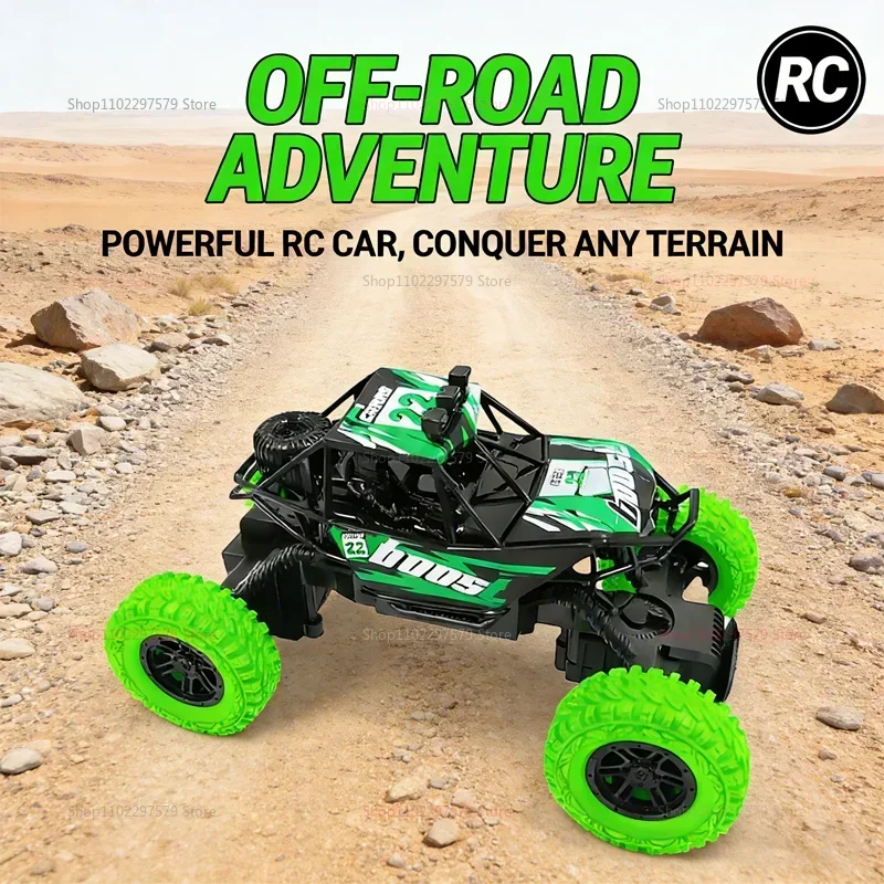 Hot 1:20 High Speed Remote Control Off-Road Car Toys For Boys Children LED Flashing Lights Rubber Wheels Gift Outdoor Racing Fun