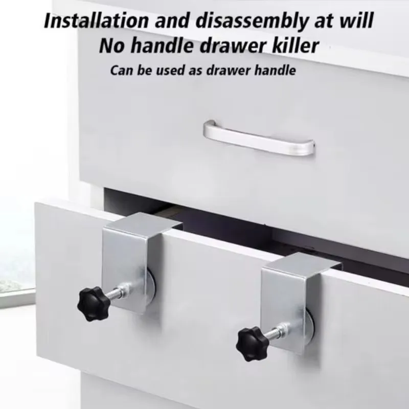 1Pcs Drawer Front Installation Clamps Steel Fixing Clips Fast Jig Cabinet Tool Woodworking Furniture Right Angle Fixing Clamps