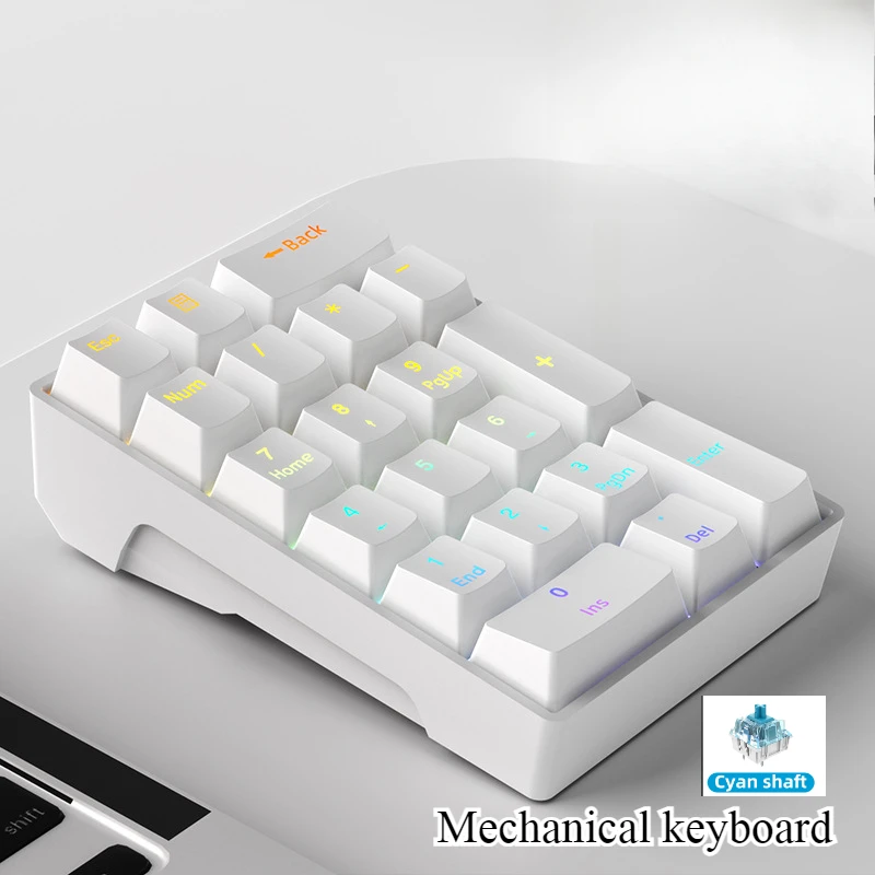 

Mechanical Keyboard 20% teclados pc Mini white teclado ergonomico Laptop offices accessories klavye Keypad teclado de uma mão