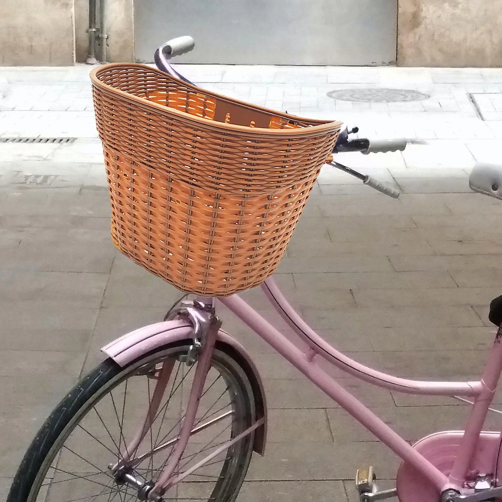 Bike Basket Removable Vintage Front Handlebar Basket for Women and Men