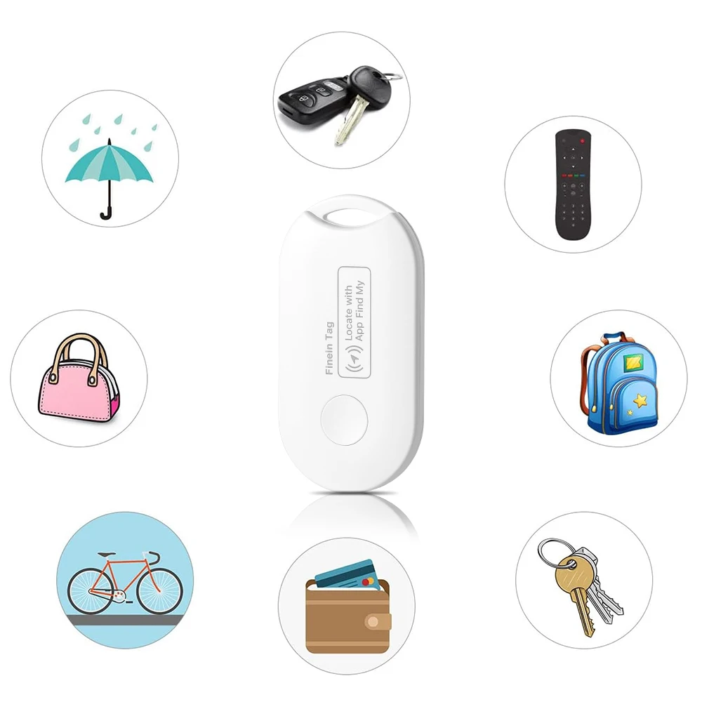 Global GPS Locator Mini Smart Tag Works with iPhone Find My APP Anti Lost Reminder Device Tracker for Car Wallet Key Pet Finder