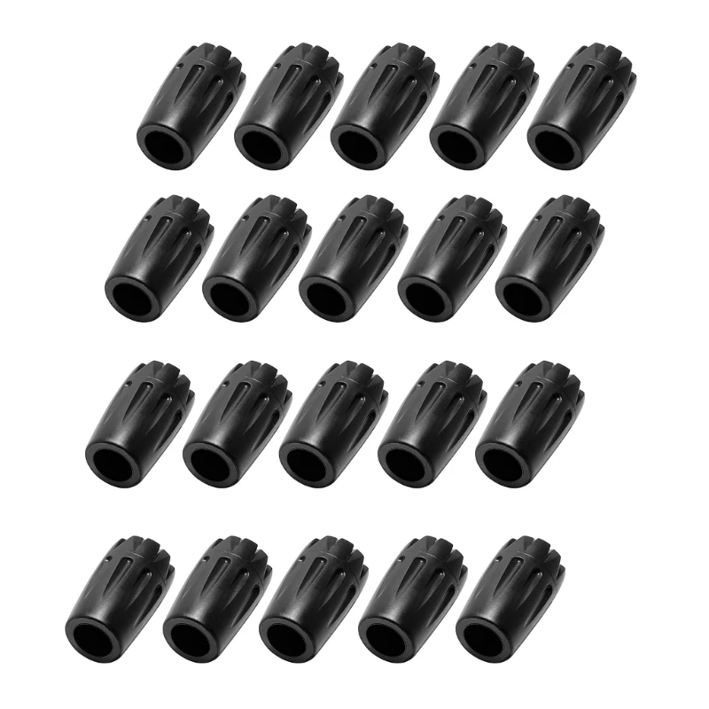 Antiskid Hiking Poles Caps, Replacement Reinforced Rubber Tip, Walking Pad, Trekking Poles and for Hiking, 20Pcs