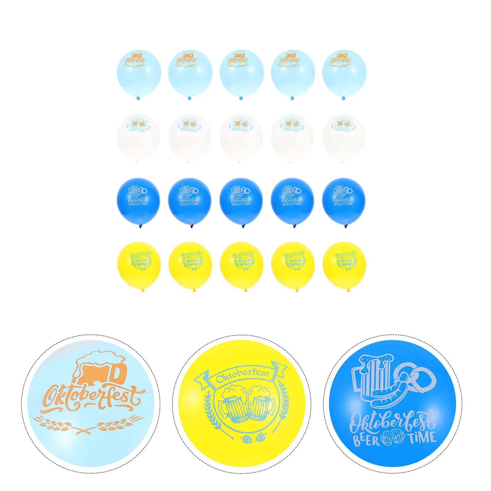 

40Pcs Beer Festival Party Balloons Beer Cup Printed Colorful Latex Decorations Supplies Colored Balloon Latex Balloons