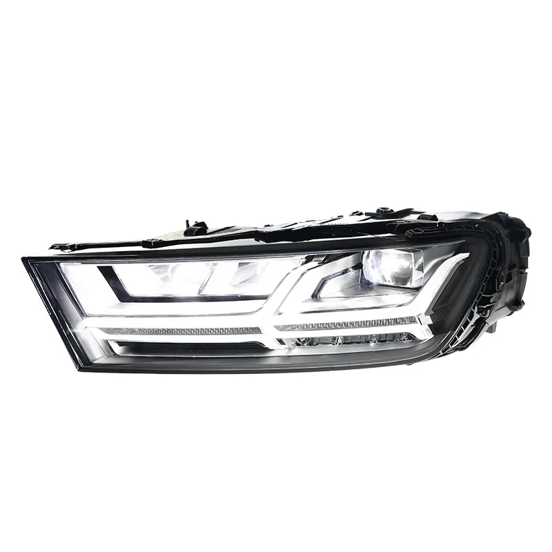 LED مجموعة مصابيح أمامية الراقية الطائرات LED أضواء النهار الجري بدوره إشارة عدسة لأودي Q7