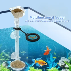 New telescopic fish tank feeder fish feeding feeder, tropical fish ornamental shrimp feeding tube, send anti-drift feeding ring