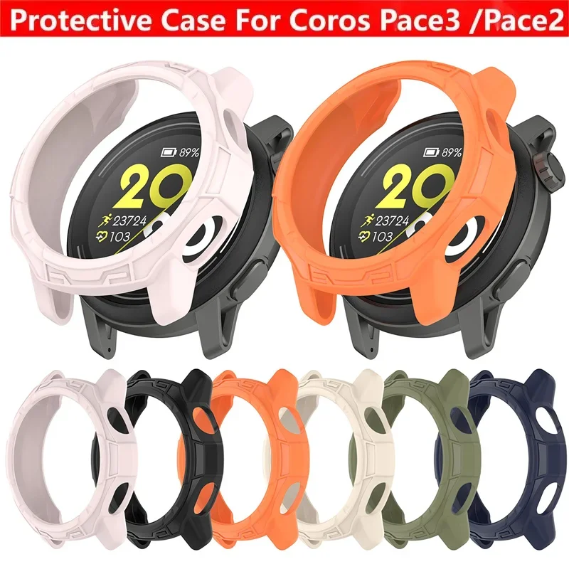 

Силиконовый чехол для Coros Pace 3/Pace 2, ремешок для умных часов, мягкий защитный бампер из ТПУ, аксессуары Pace3 Pace