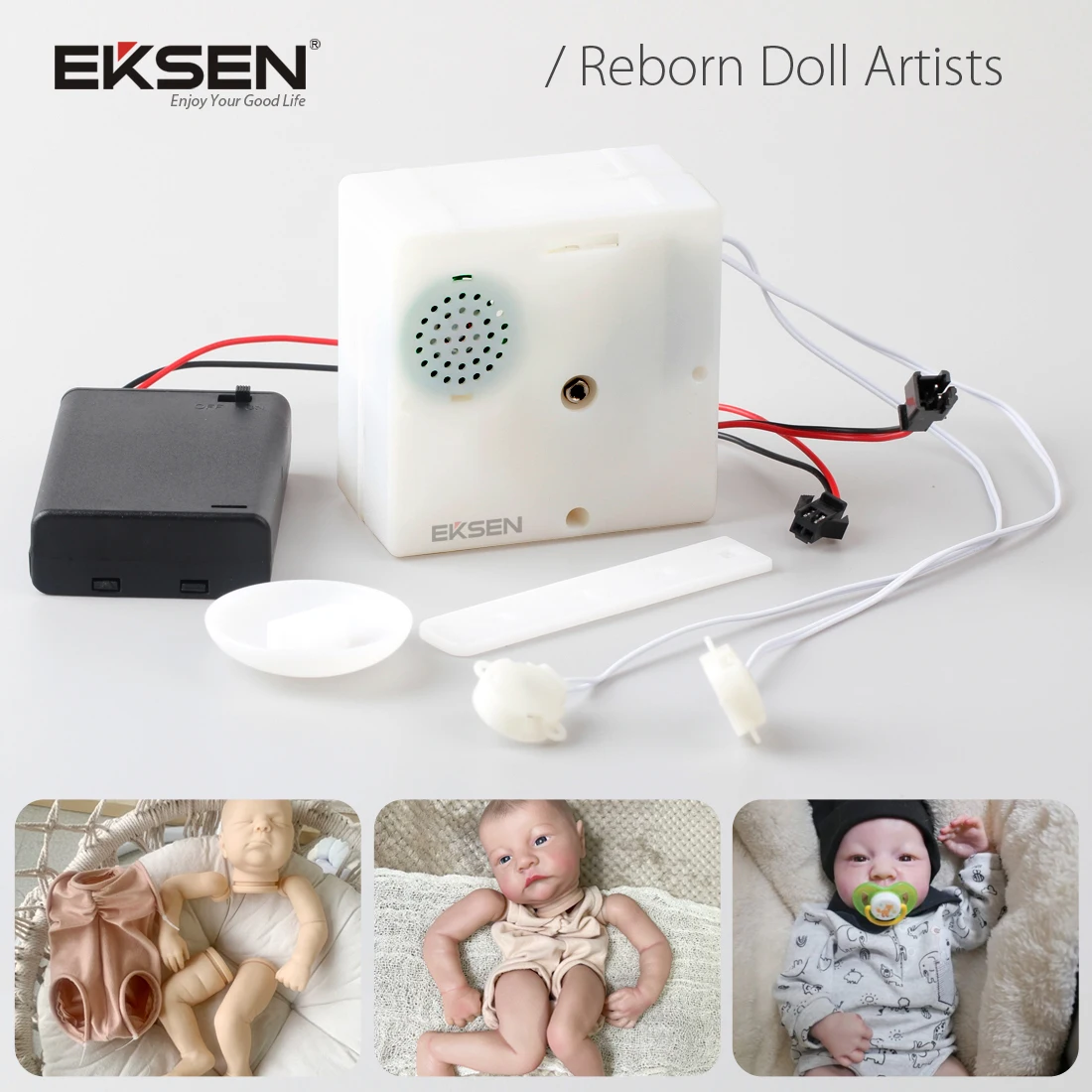 10PCS/Lot, 2 Key Button Breathing Simulator Module with Heart Beating and Cry Sound for Reborn Doll, Baby Dolls, Plush Toy.