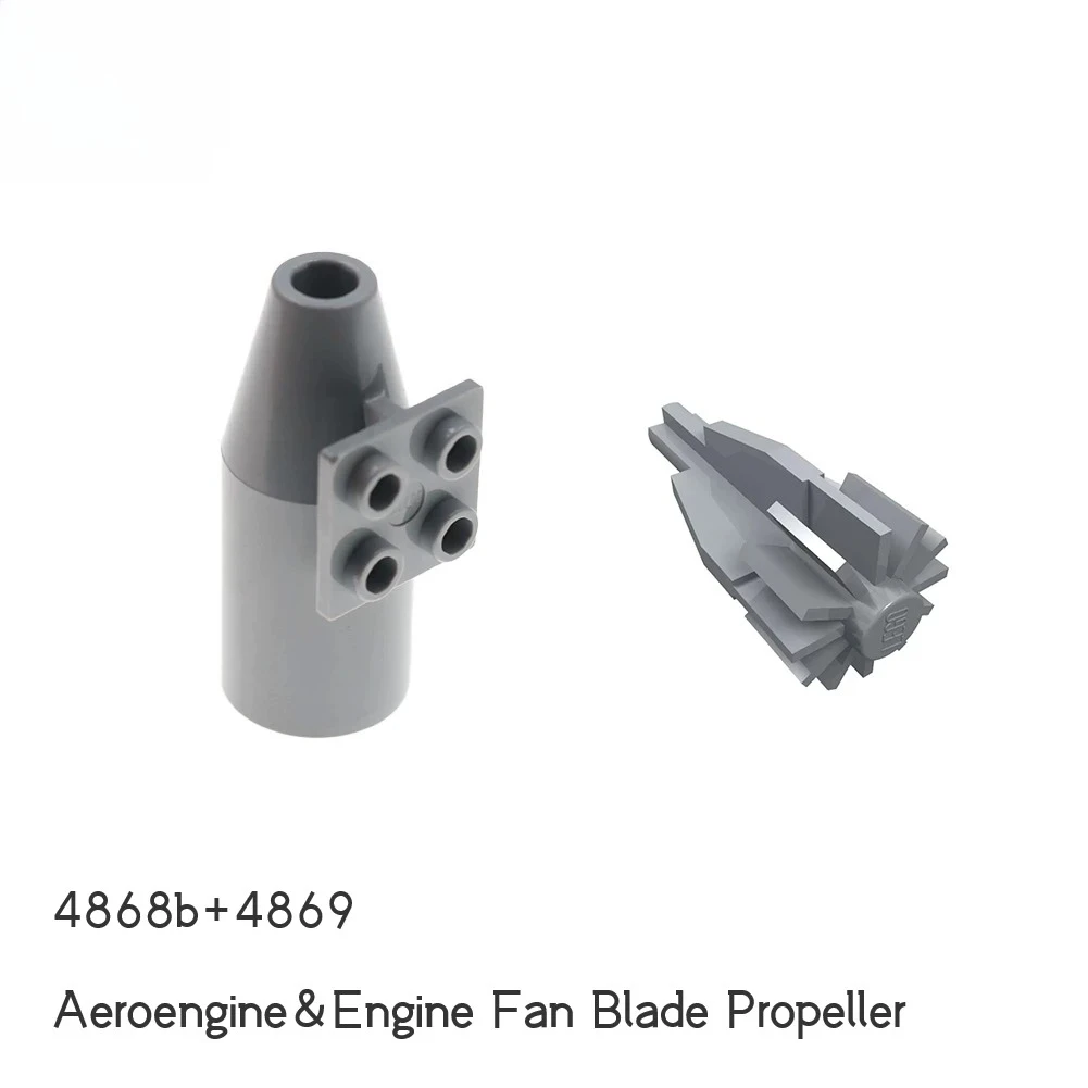 MOC Technical Part Engine Fan Blade Propeller Aeroengine Building Blocks Educational Toy for kids 4869 4868b Fit Legoeds Bricks