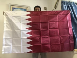 SKY F LAG free shipping Qatar flag 90X150cm polyester hanging Qatari Flag indoor outdoor home Decoration