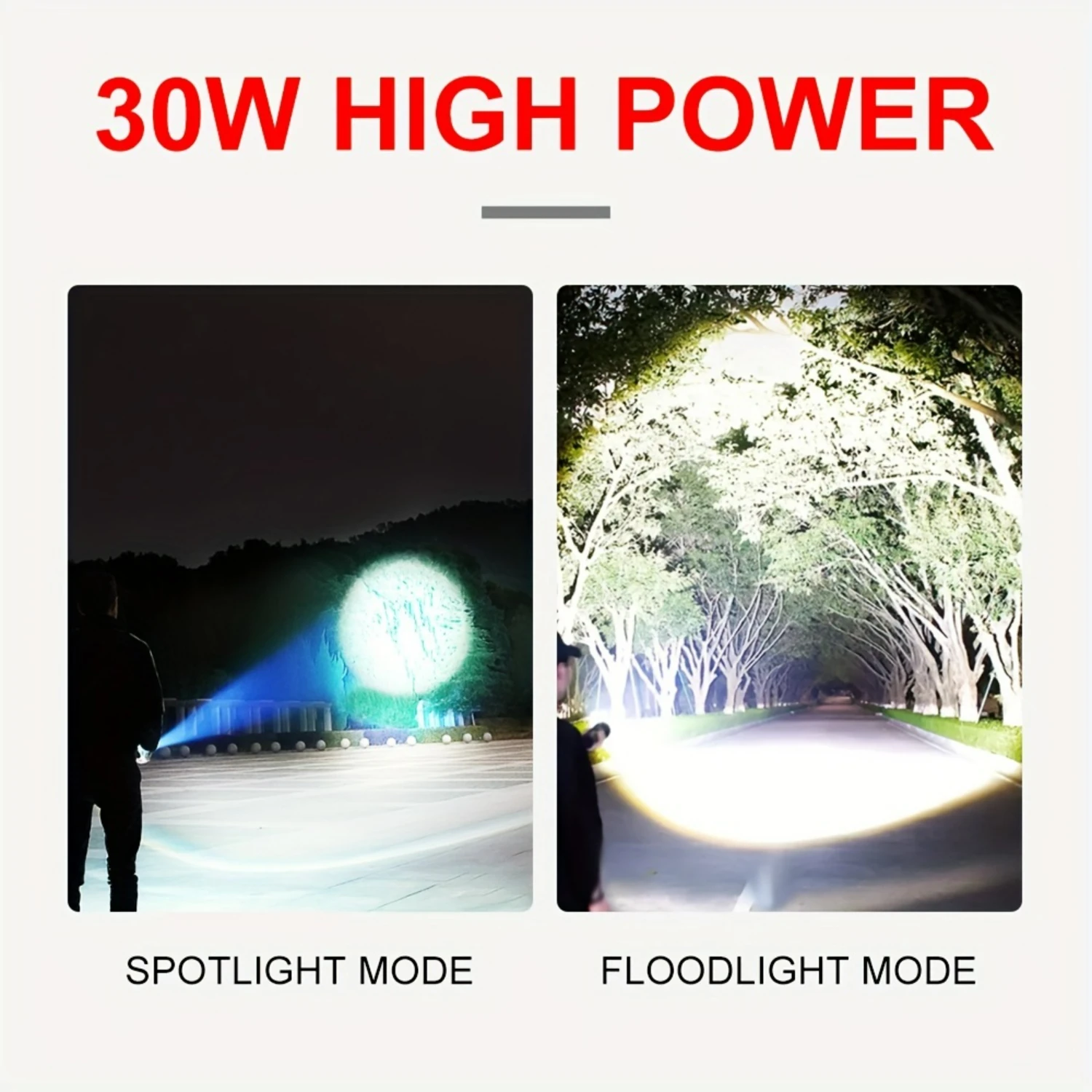 Multifunctional Outdoor Lighting Powerhouse  Powerful Telescopic Zoom Type-c Charging Flashlight with Strong Light and COB Side