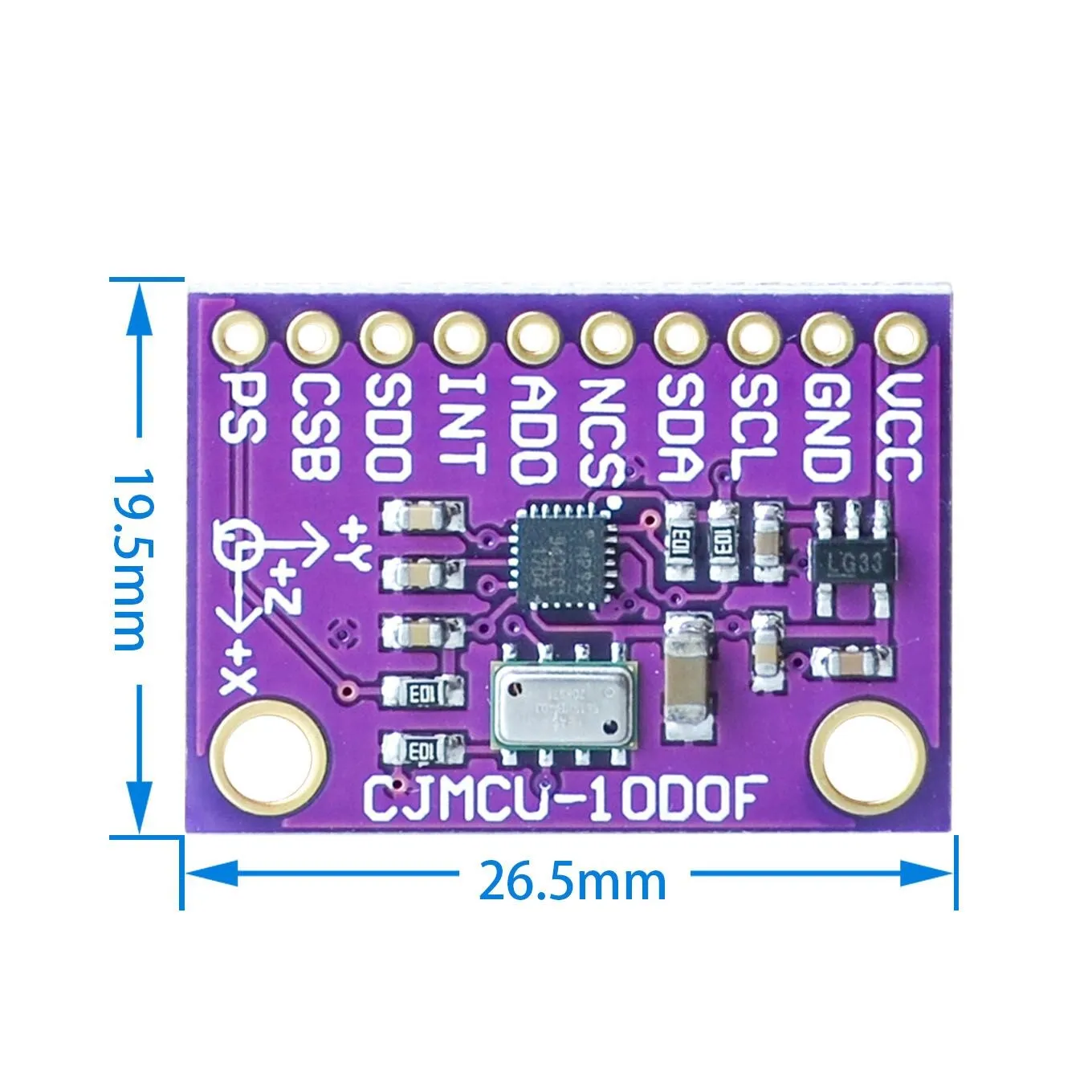 1pcs MCU-117 MPU9250/MS5611 high precision 9-axis 10DOF attitude module SPI/IIC communication