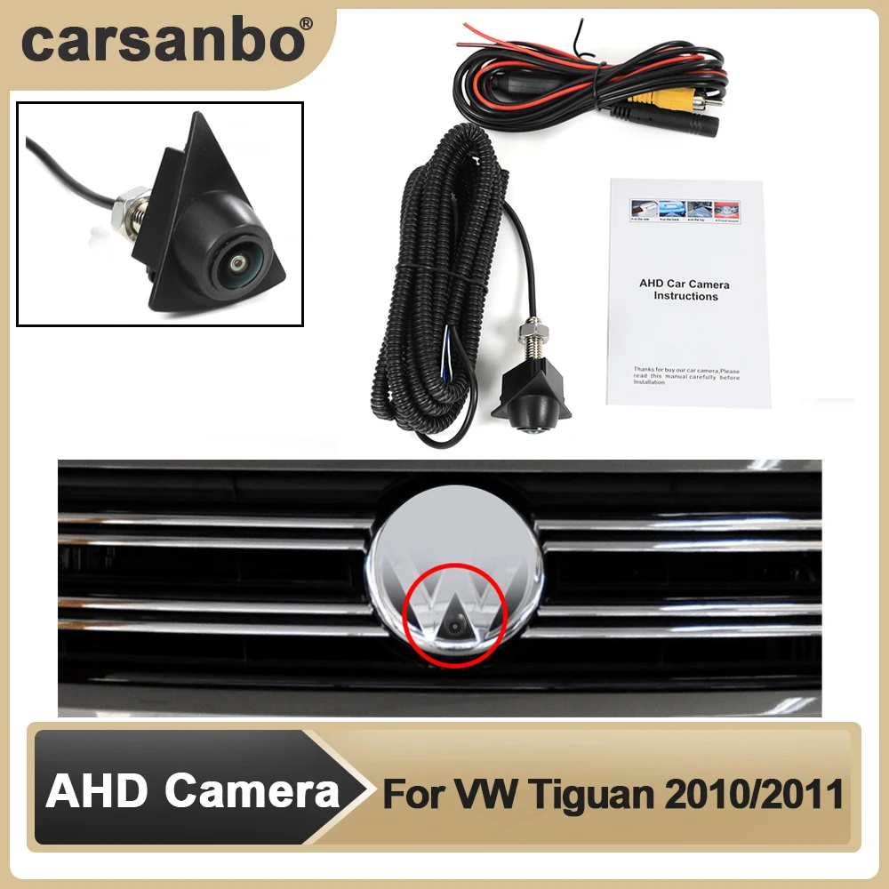 

Автомобильная резервная камера заднего вида AHD для маленьких девочек, 150 ° Объектив «рыбий глаз» HD ночник вид спереди OEM камера для VW Tiguan Passat Magotan 10-11