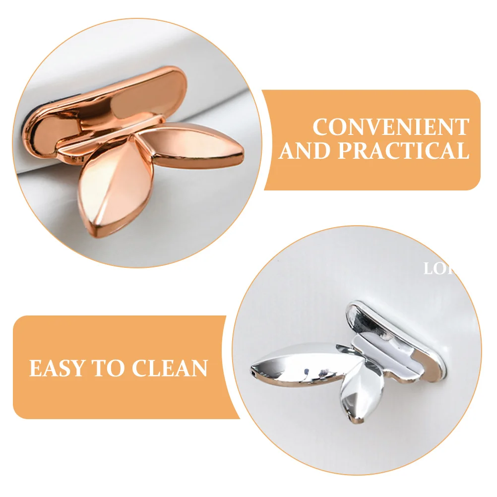 6 قطعة غطاء المرحاض رافع ارتفع الذهب الذهب الفضة الاكريليك لاصق غطاء مقعد رفع أداة للحمام فندق الاستخدام العام تجنب اللمس