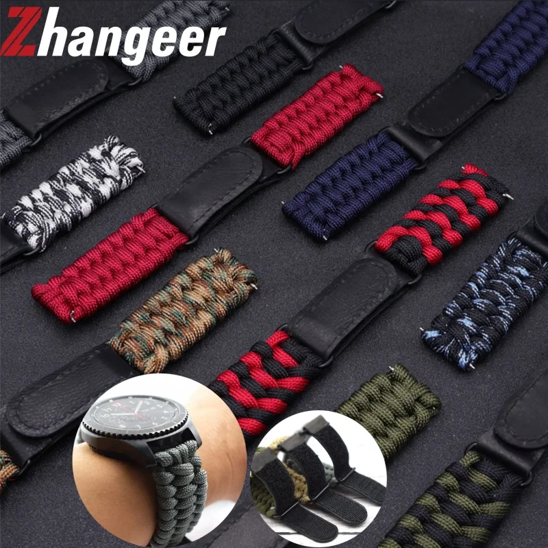 

20mm 22mm Durable Nylon Watch Strap Outdoor Sport Braided Band for Universal Weave Watch Band Bracelet Accessories with Tool