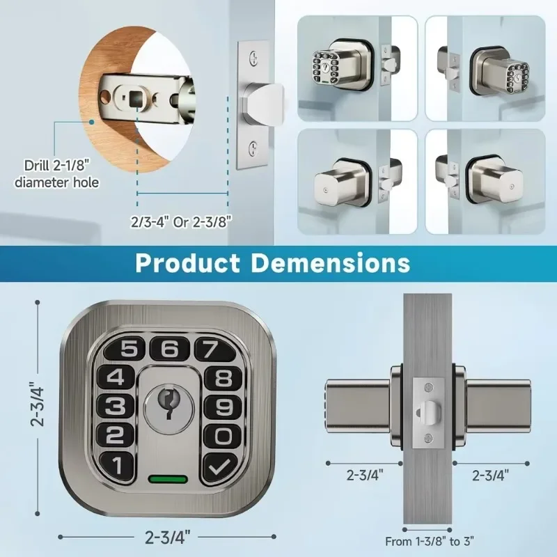 

Authenticity guarantee.Free Shipping Fingerprint Door knob, Smart Biometric Door Lock with Keypad, Keyless Entry Code Door Knob.