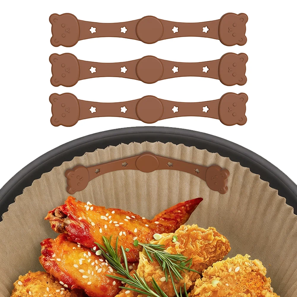 

4-Piece Air Fryer Magnetic Baking Pad Holder - Fireproof And Heat-Insulated, Magnetic Silicone Clips For Air Fryer Baking Pads