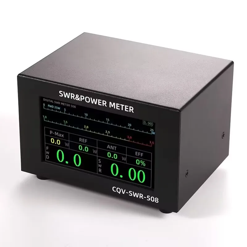 

CQV-SWR-508 1.8-54MHz 200W SWR & Power Meter Digital PWR SWR Meter + 4.3" Touch LCD Auto Shut-off and Fine-Tuning Capabilities