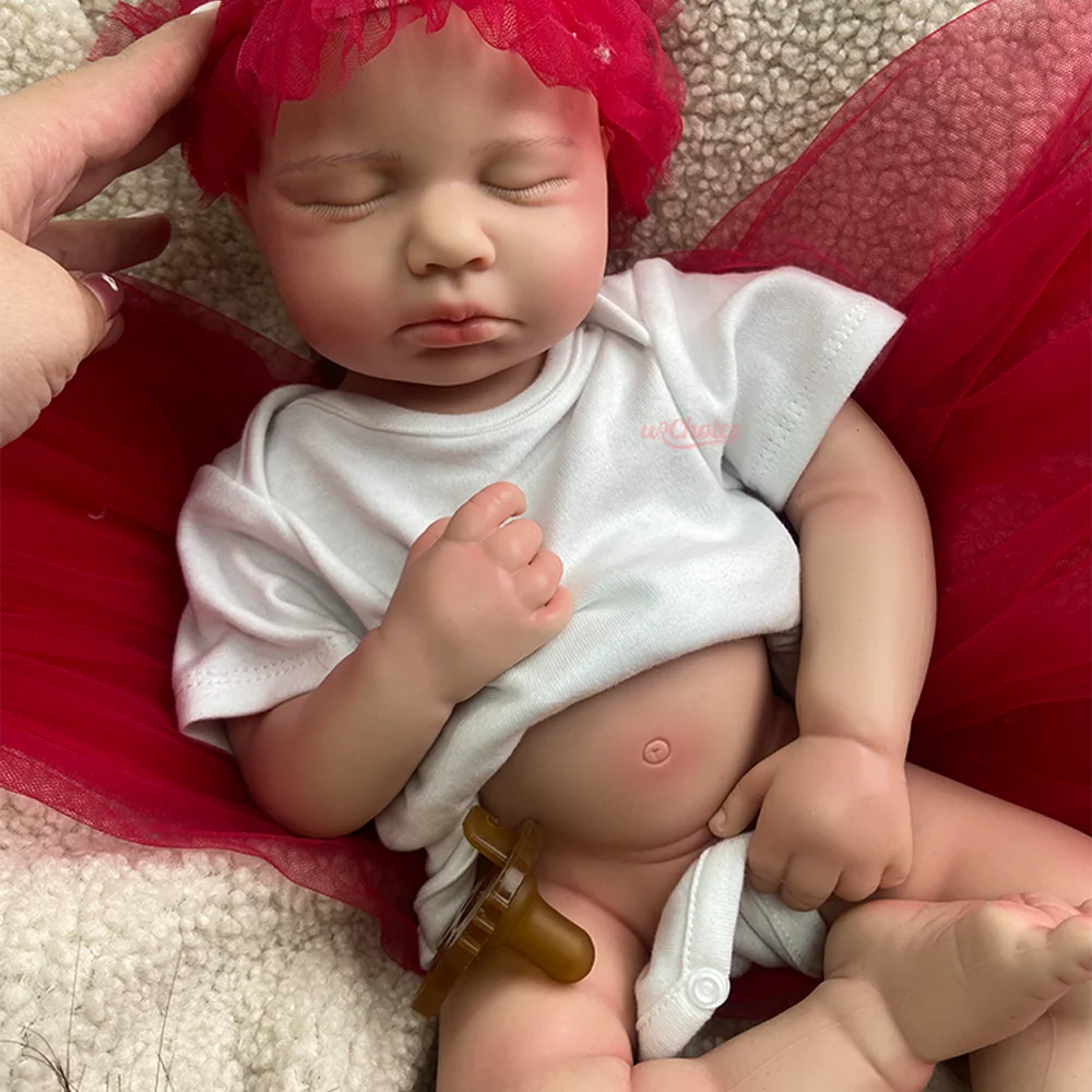 50 cm Bocca Aperta Ragazza Loulou Silicone Reborn Baby Doll Lavabile 3D Pelle Verniciata Neonato Regalo Da Collezione Per Il Ricordo Dei Bambini
