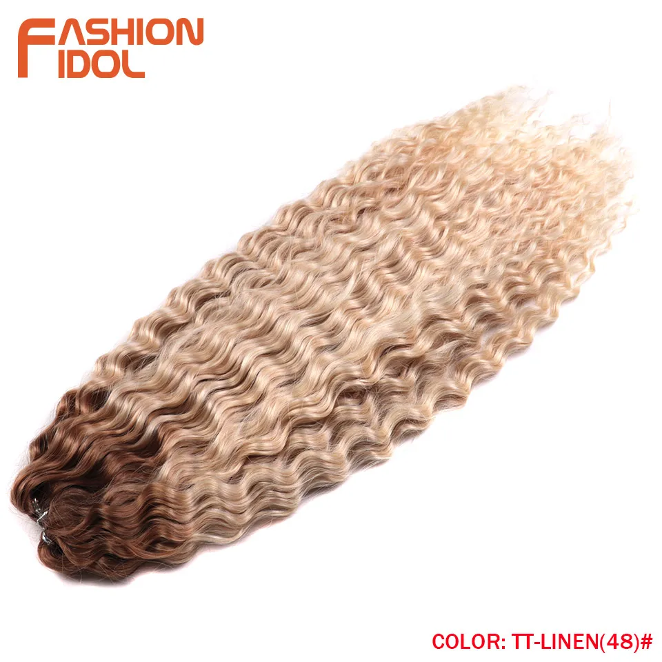 Ariel Hair Synthetisch Twist Gehaakt Krullend Haar 24 Inch Watergolf Vlechthaar Ombre Blond Bruin Diepe Golf Vlechthaarverlenging