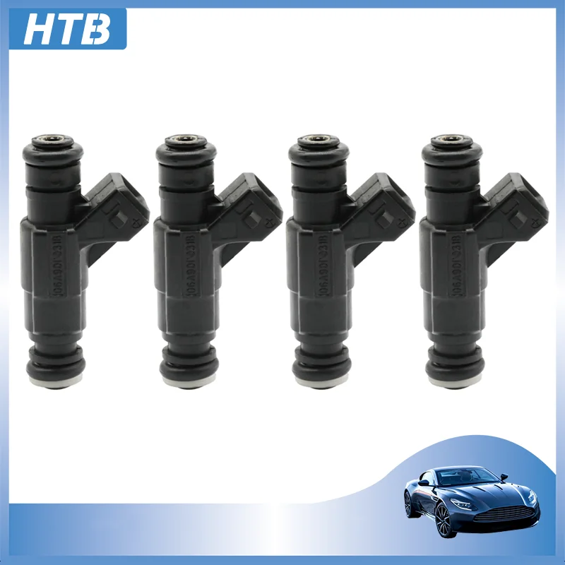 4PCS 0280156061 06A906031BA Fuel Injector Nozzle For VW Golf Beetle Audi TT Passat 00-06 4cyl 1.8L Jetta Quattro