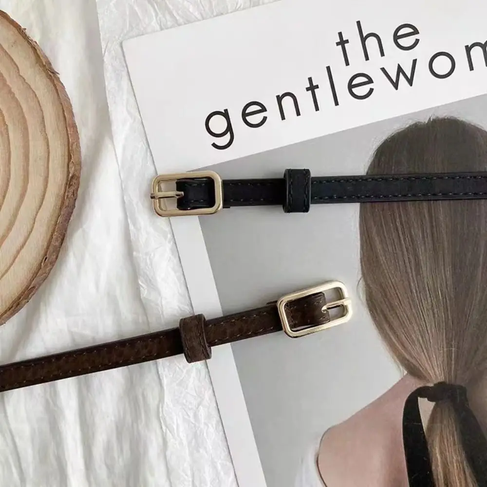Трендовый роскошный дизайн, ремень из искусственной кожи, универсальный повседневный пояс с пряжкой, тонкие ремни в стиле ретро