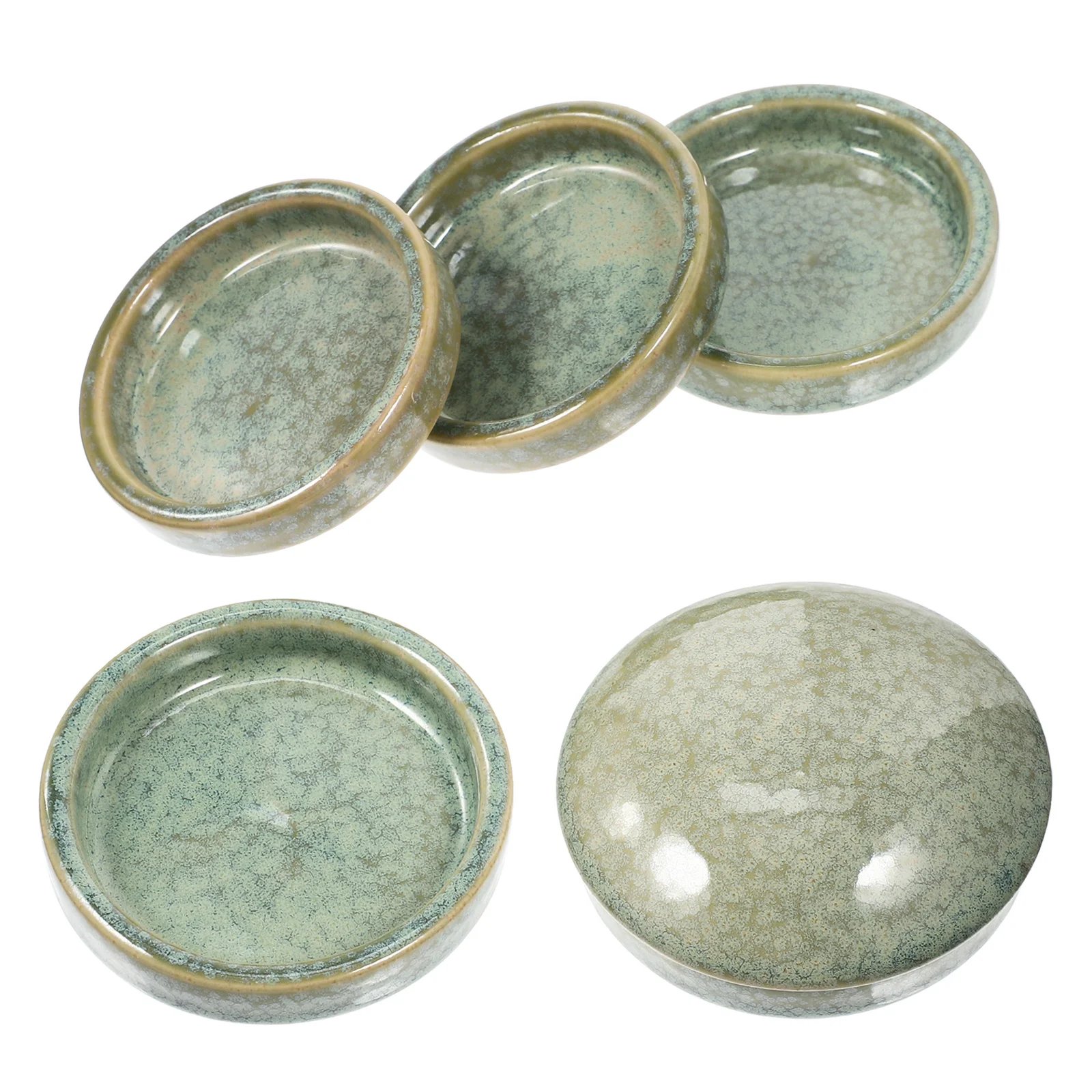 

1Set Multi-Layer Ceramic Paint Palettes Efficient Pigment Mixing Tray Stylish Simple Design Great Gift for Artists Decorative