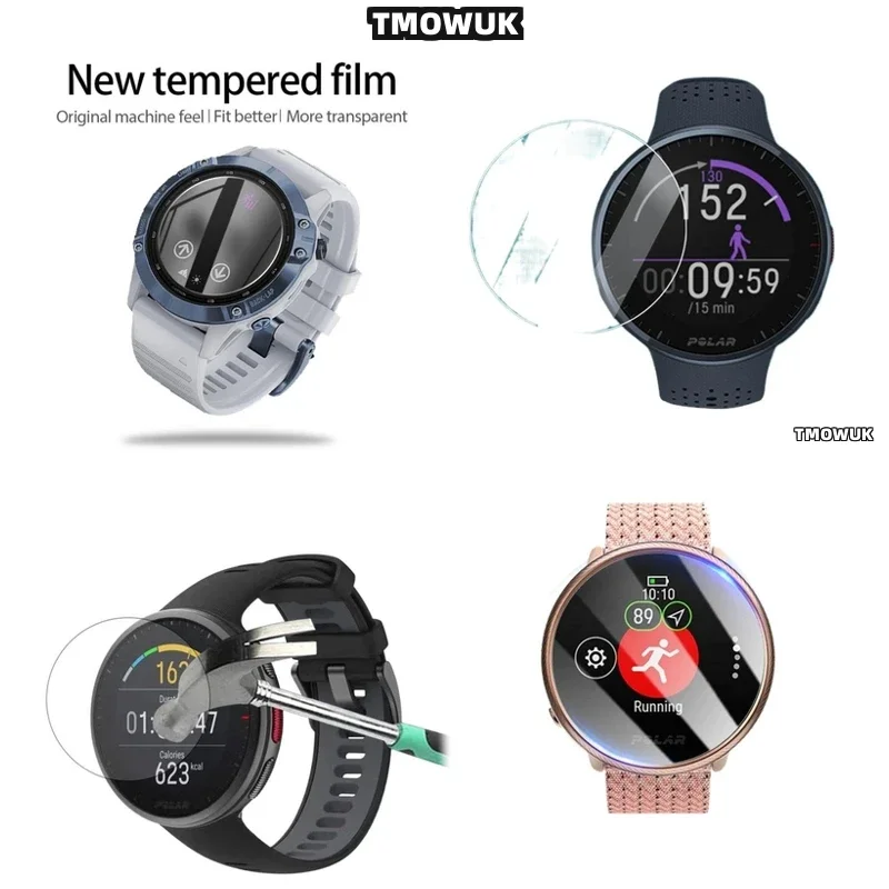 

Tempered Glass Screen Protector - Precision Cut For Polar Vantage V V2 M M2 M3 Ignite 2 Pacer Pro Grit X Pro Unite Polar M200