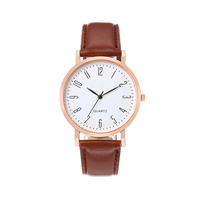 Casual men's wristwatch, business digital dial leather strap watch, men's watch, gift watch