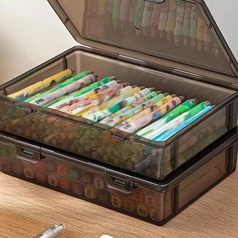 1Pc All-In-One Household Document Organizer Dust Proof A4 File Storage Box