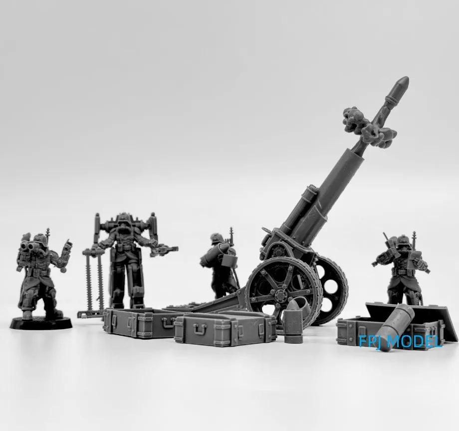 28mm GRIM GUARD LIGHT ARTILLERY Resin Model Kit MinitaureTabletop War Gaming Unpainted Soldier Figures