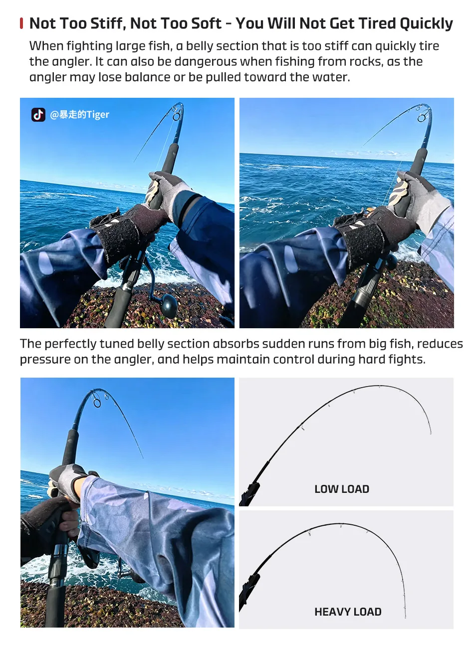 NOEBY Artisan Shore Casting Angelrute 2,87m 3,05m Max. Bremskraft 22kg Fuji Teile 2 Abschnitte H XH XH+ für Großfische GT Thunfisch Angelrute – Detail 11