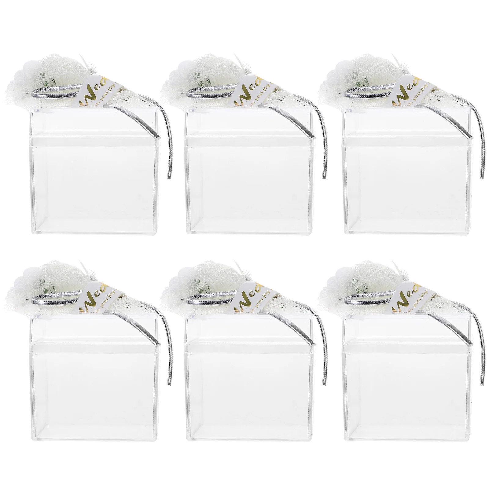 

6 Pcs Simulated Box Packing Boxes Container Gift Party Treat Favor Jewelry Candies Packaging for Chocolates