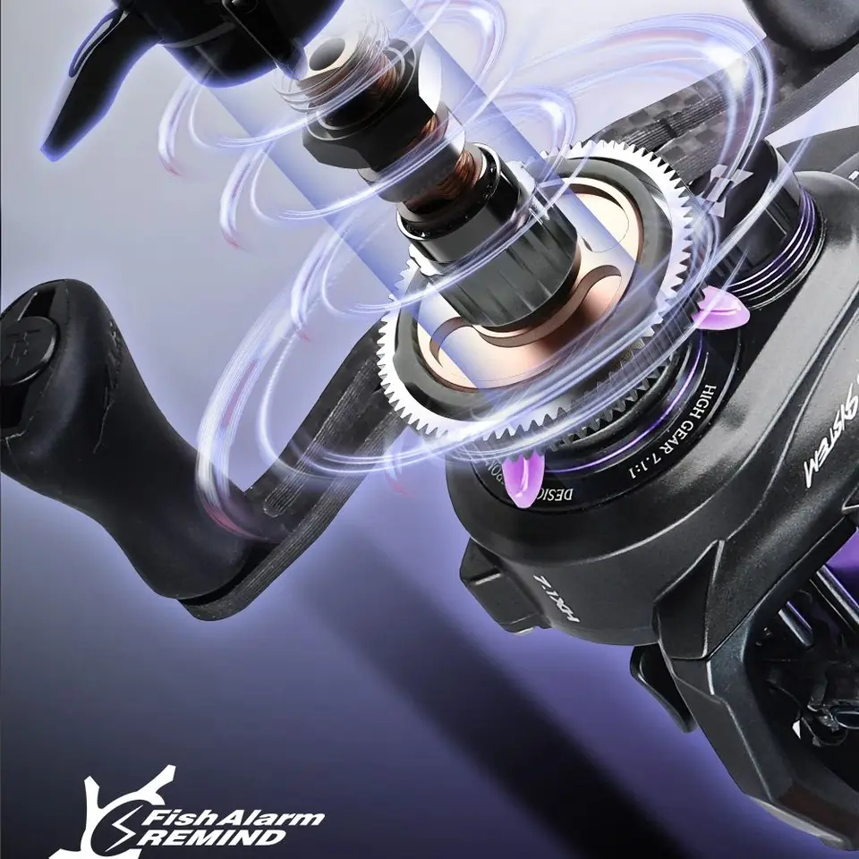 HASIDA Black Knight Elite Baitcasting Fishing Reel Aluminum