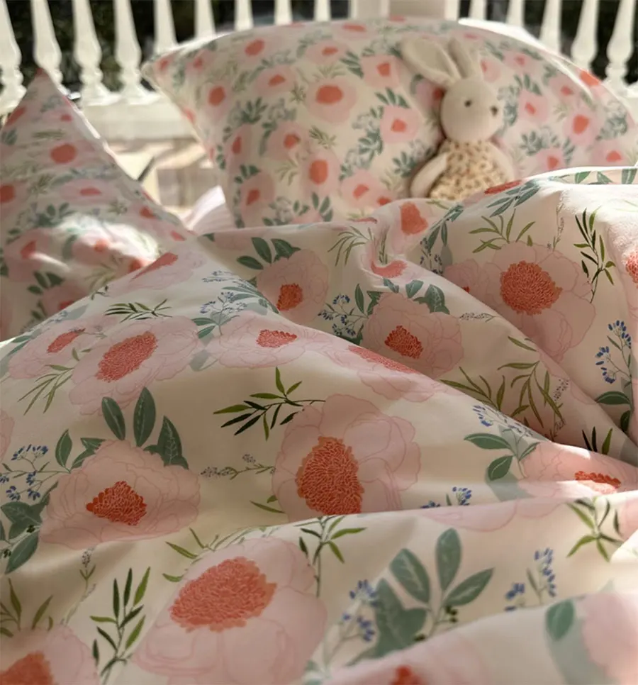 

Romantic sweet floral pink green bedding set,twin full queen king flower cotton home textile bed sheet pillow case quilt cover