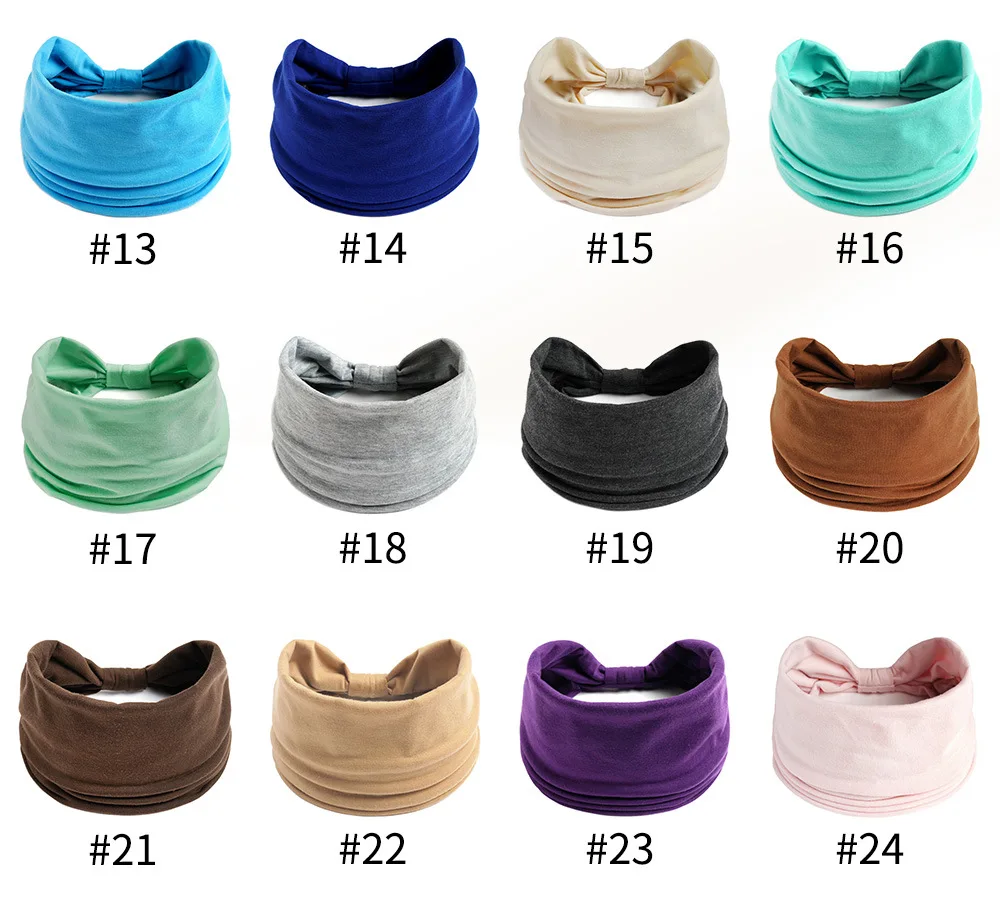 Breite Stirnbänder für Frauen, stilvolle Kopfwickel, Boho-Haarbänder, Sport, Yoga, Turban, Baumwolle, rutschfestes Bandana, Haar-Accessoires – Detail 6