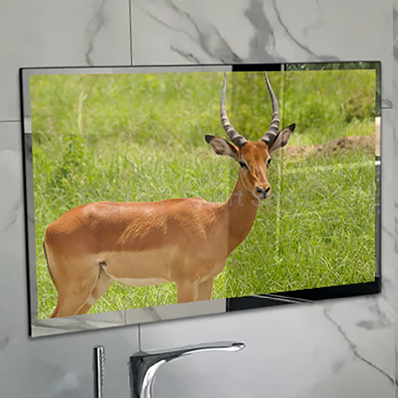 

Multi-sized Screen TV Wall-mounted LED Advertising Display Monitor for Smart Bathroom Washroom Mirror Waterproof Shower Relaxed