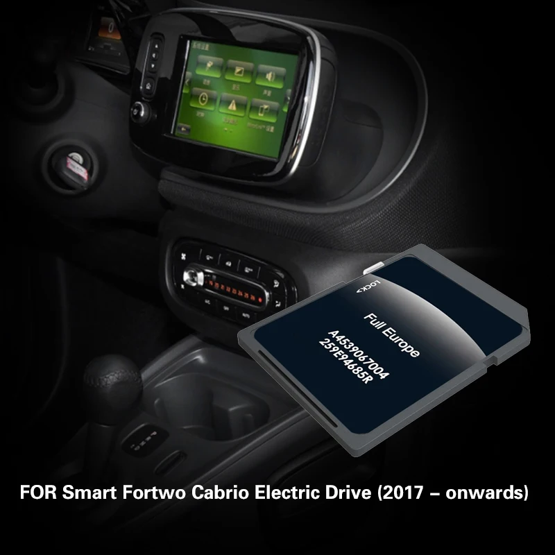 

Car For Smart Fortwo Cabrio Electric Drive (2017 - onwards) Navigation 16gb Map Memory Card Cover Europe Germany Poland France