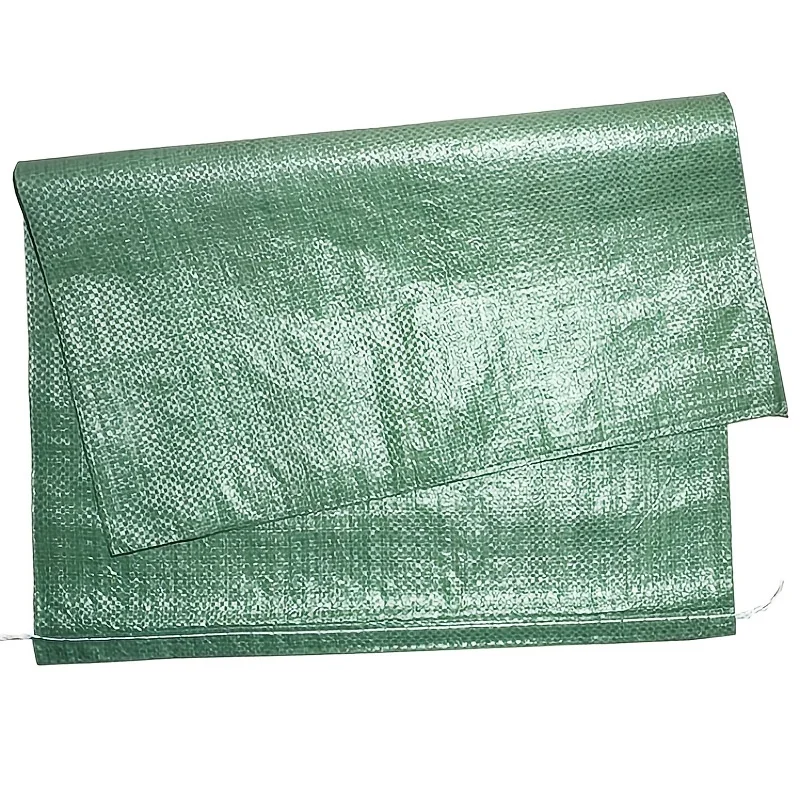 5 Stück Gewebte Tasche, Schlangenhaut-Umzugstasche, Verpackungstasche, Wasserdichte Tasche, Müllsack, Expressversandtasche, Leinentasche, Grün Gewebt