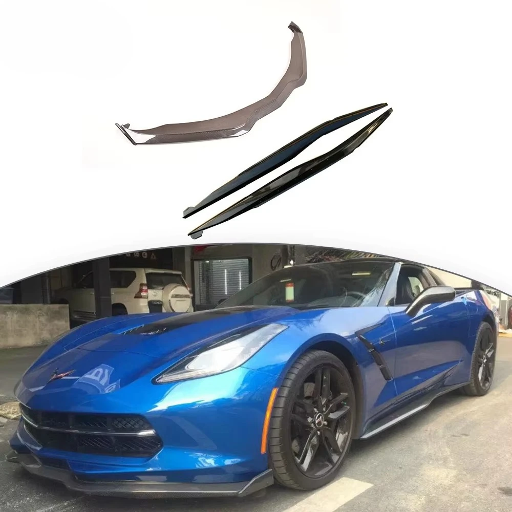 

High Quality C7 Z06 Carbon Fiber Parts Front Lip Side Skirts Car Accessories Car Front Lip and Diffuser Side Bumper