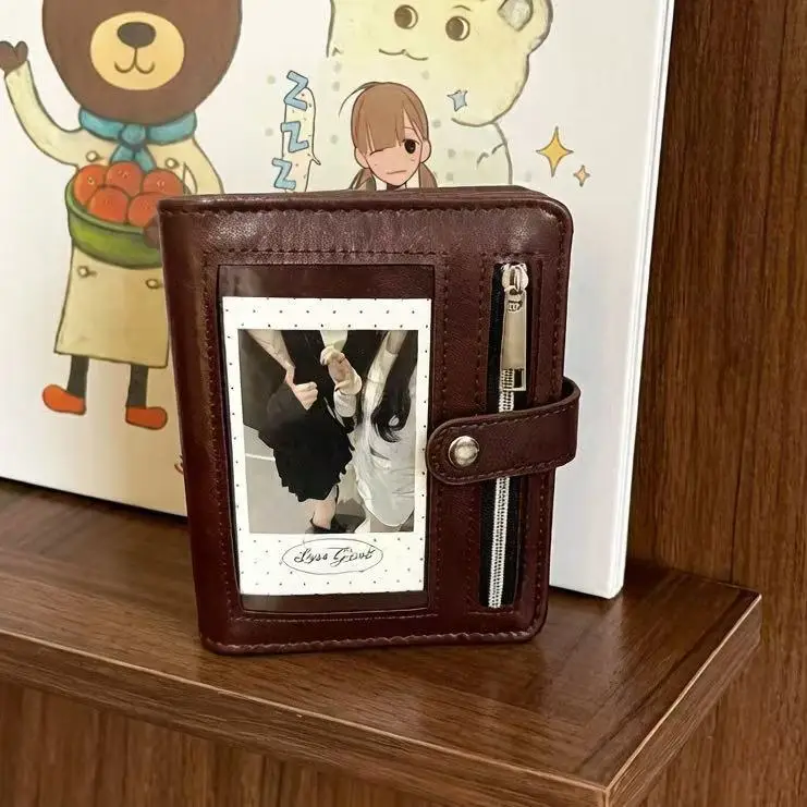 M5 Retro Brown Loose-Leaf Retro Portable With 40 Sheets Inner Page PU Clip-on Notebook Loose Leaf Notebook
