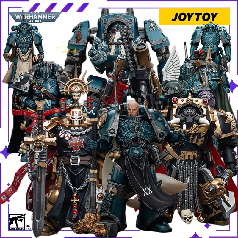 

[В наличии] JOYTOY Original 40K1/18 Мобильная кукла Warhammer 40000 Horus Chaos Alpha Legion Black Legion Мобильная совместная модель игрушки в подарок