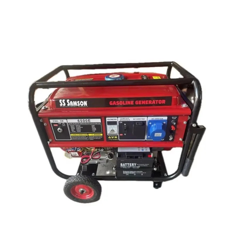 【Más Vendido】Generador de Gasolina SS SAMSON 5KVA G AS OLINE con Asa y Ruedas