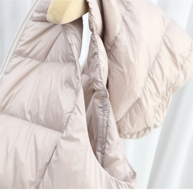 Ultra Light White Duck Down Vest Jacket Autumn Winter Ladies Casual Long Hooded Waistcoat Coat Women Slim Sleeveless Tank Parkas