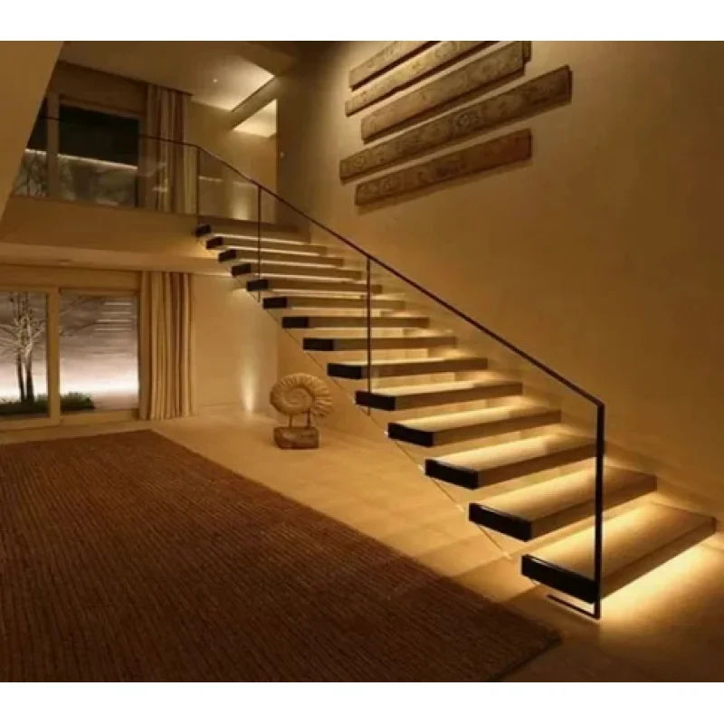 custom.Elegant Hardwood Straight Ladder Crafted From Sustainably Sourced Wood with a Smooth Satin Lacquer Coating High-end