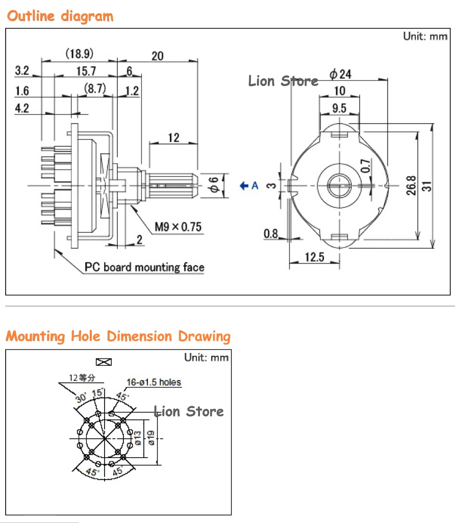 10-200pcs SRRM433700 For ALPS rotary switch 4knives 3speeds rotatable 2down 3pairs of contacts for amplifier & audio