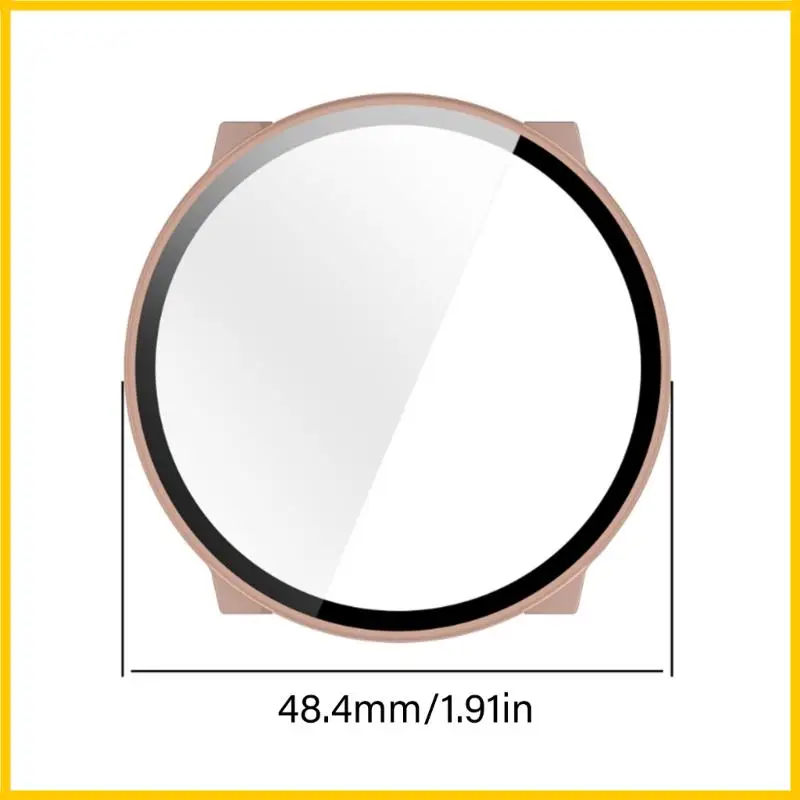 واقي شاشة بغطاء صلب من البولي كربونات مضاد للخدش مع زجاج مقسى مدمج لأجهزة تتبع اللياقة البدنية، جهاز يمكن ارتداؤه خفيف الوزن