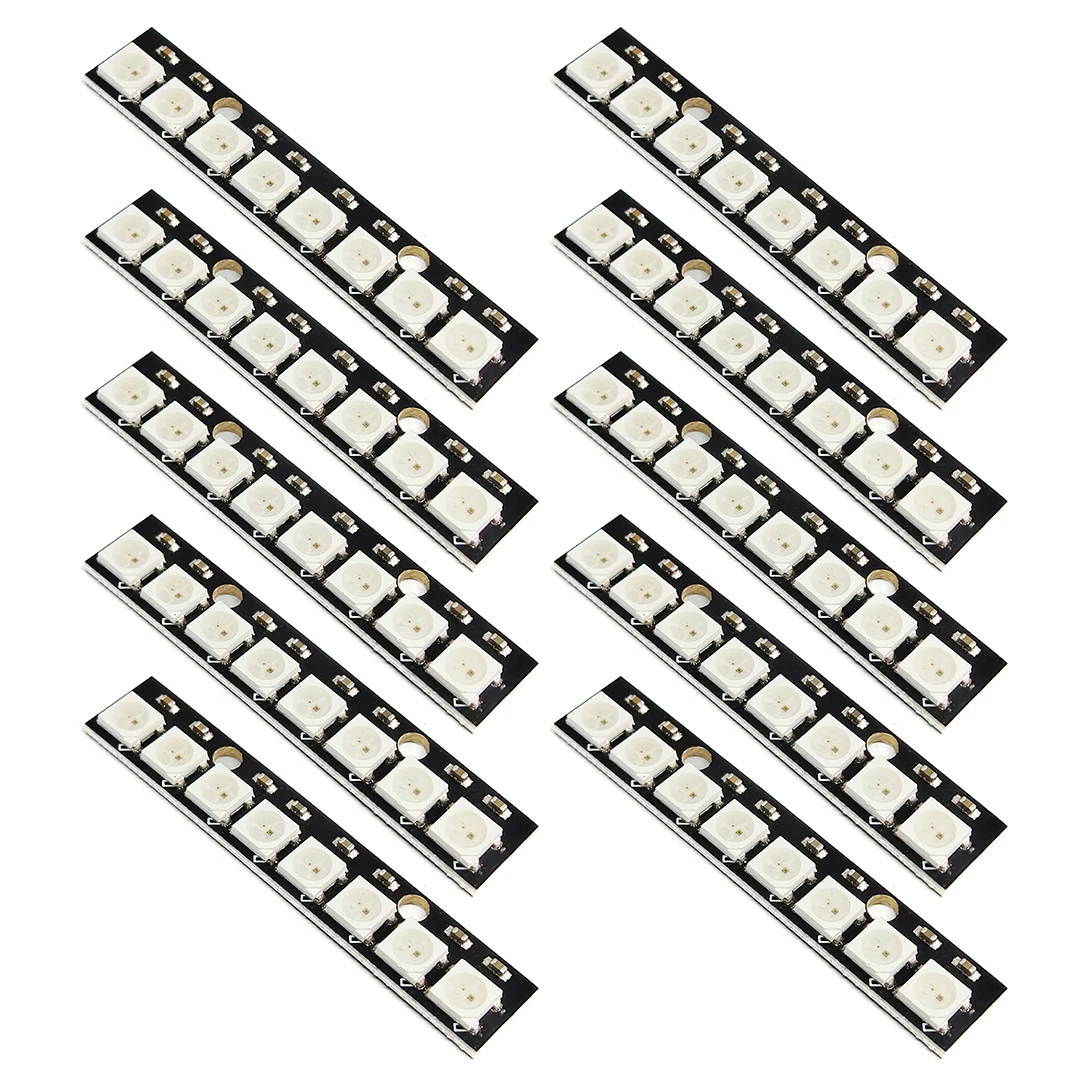 10 PCS 8 Bits WS2812 5050 RGB LED Placa de Desenvolvimento Colorida Integrada